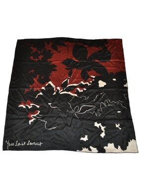 Yves Saint Laurent jacquard Floral Silk Scarf
